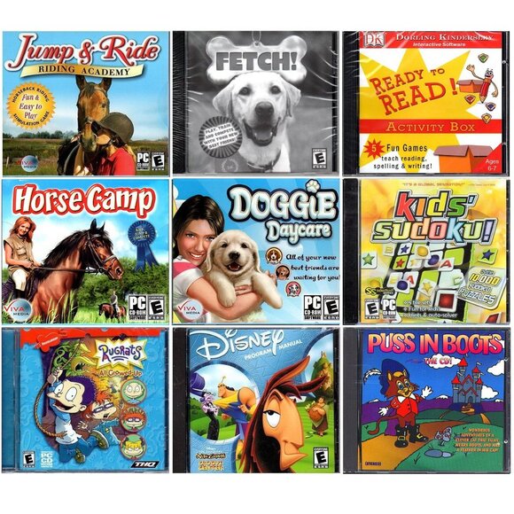 9 Kids CD-ROMs LOT#2 - (1995-2008) PC Software CLEARANCE- NEW in Jewel Cases - Picture 1 of 13